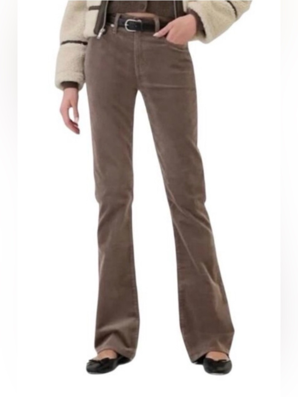 NWT GAP Mid-Rise Universal Baby Boot Corduroy Pants in Light Brown Size 8/29R